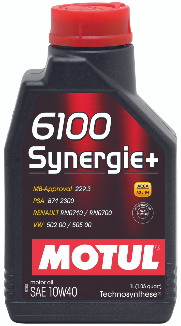 Motul 10W-40 6100 Synergie Motor Oil (1L) - Motul 108646