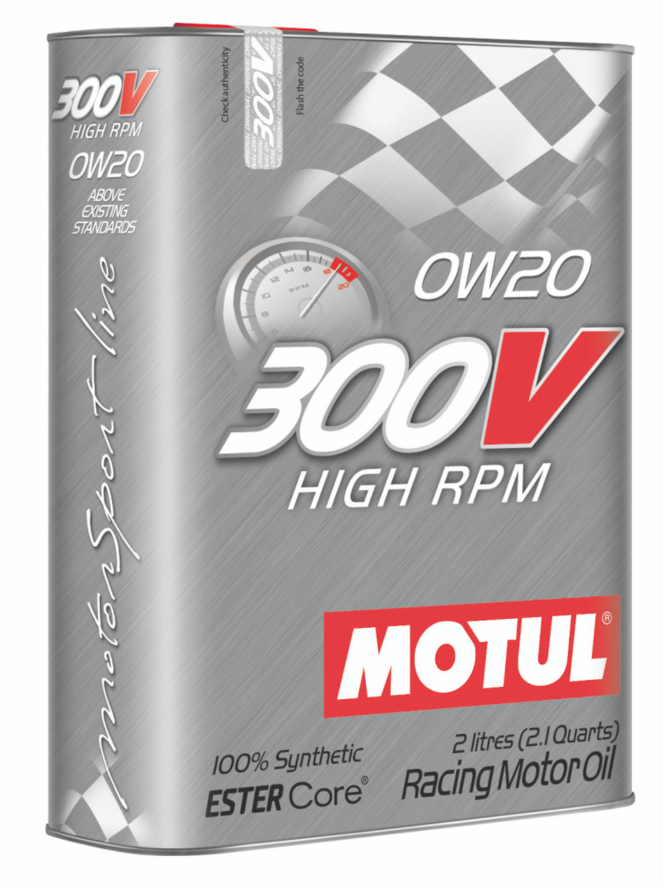 Motul 300V 0W-20 Synthetic Racing Engine Oil (2L) - Motul 104239