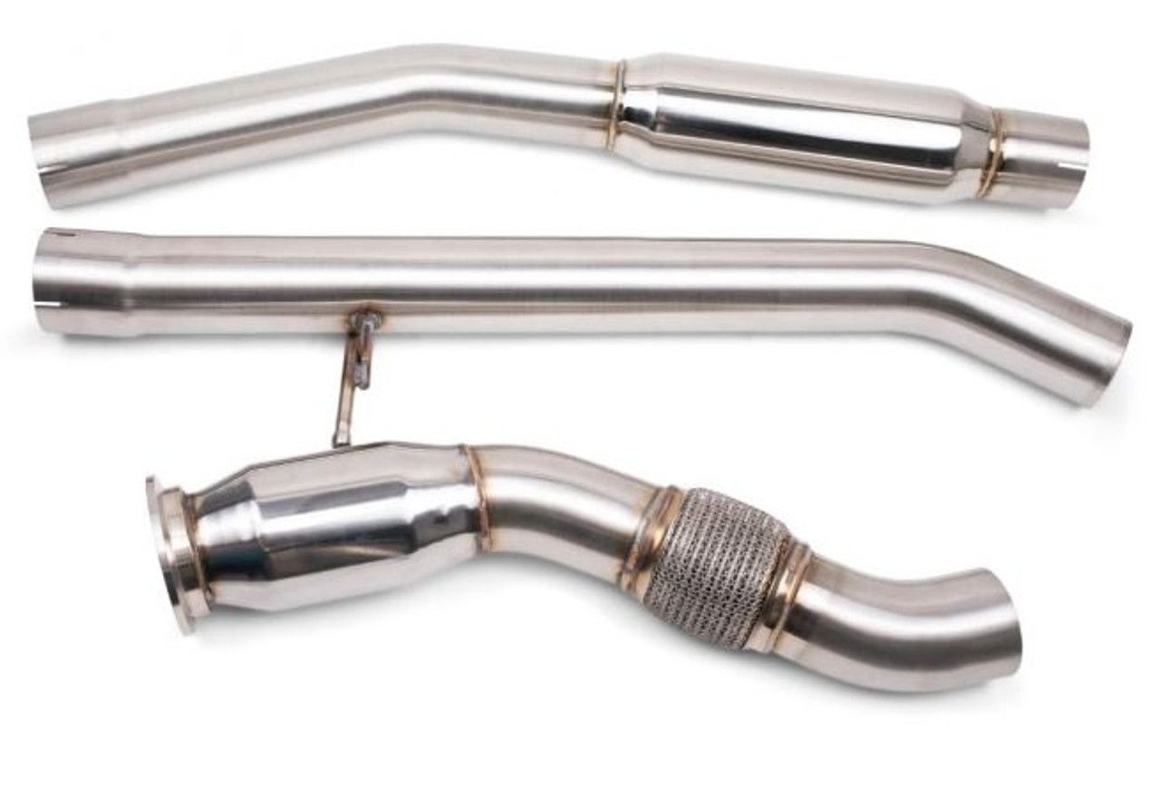 BMW Downpipe & Midpipe Combo Upgrade - VRSF 10702041 (High Flow Catted Downpipe)