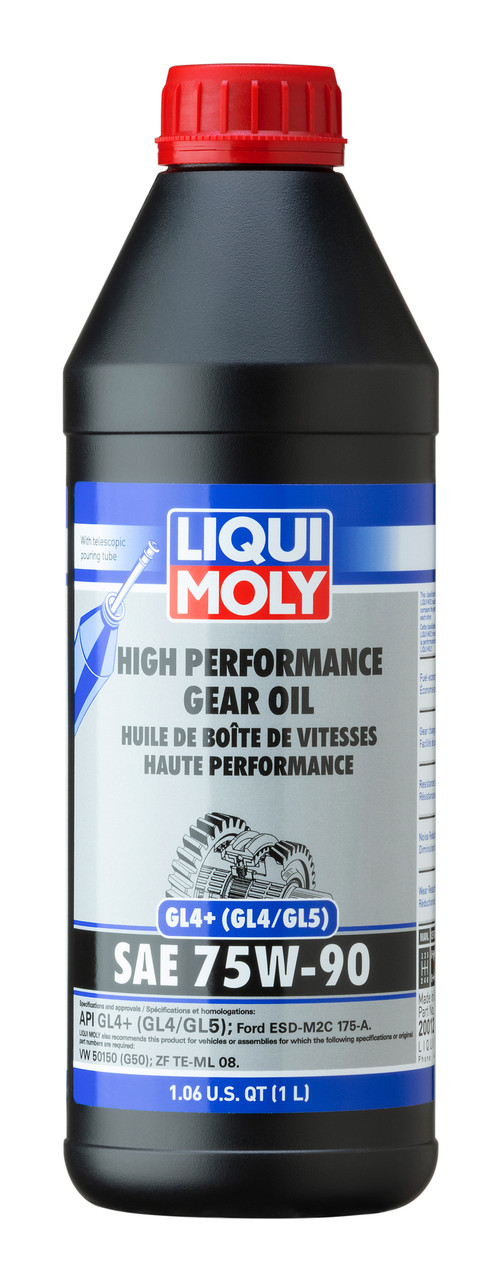 Liqui Moly 75W-90 GL-4+ Gear Oil (1L) - Liqui Moly LM20012