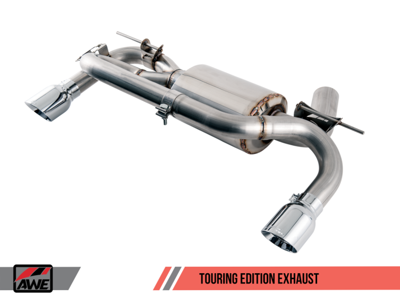 BMW Touring Edition Axle Back Exhaust with Chrome Silver Tips - AWE Tuning 3010-32028