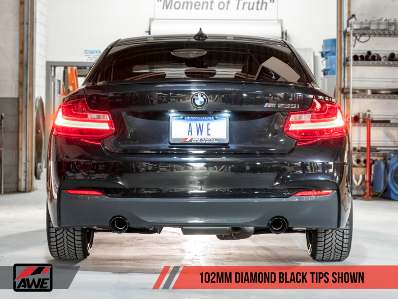 BMW Touring Edition Axle Back Exhaust with Diamond Black Tips - AWE Tuning 3010-33038