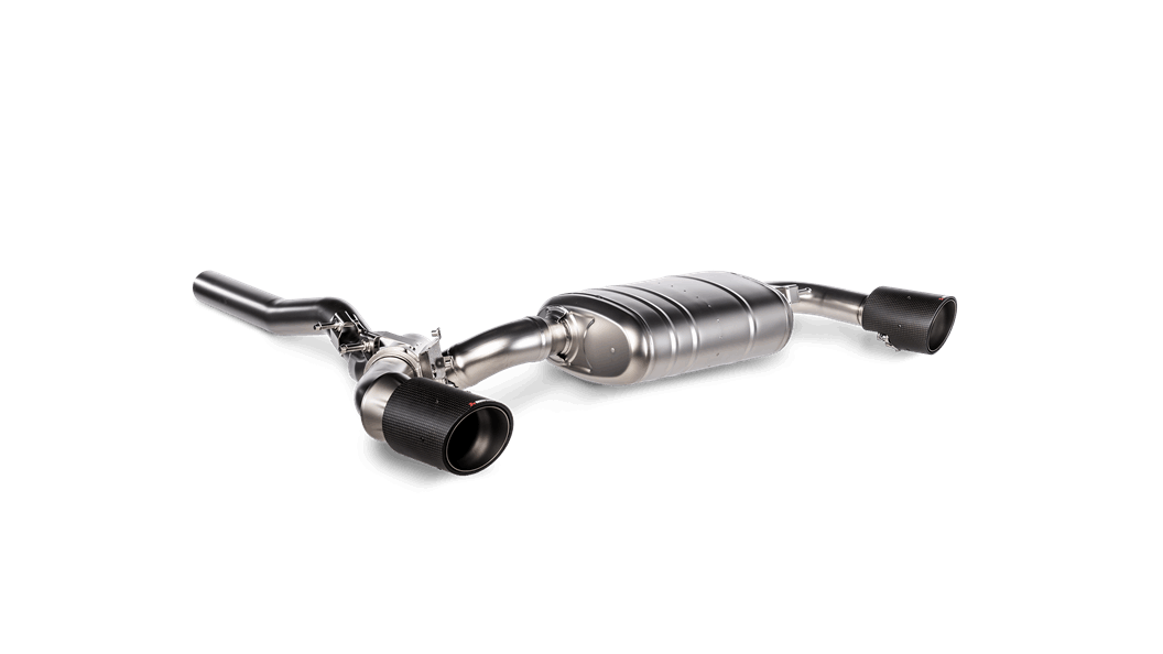 BMW Slip On Line Axle Back Exhaust with Carbon Fiber Tips - Akrapovic S-BM/T/15H