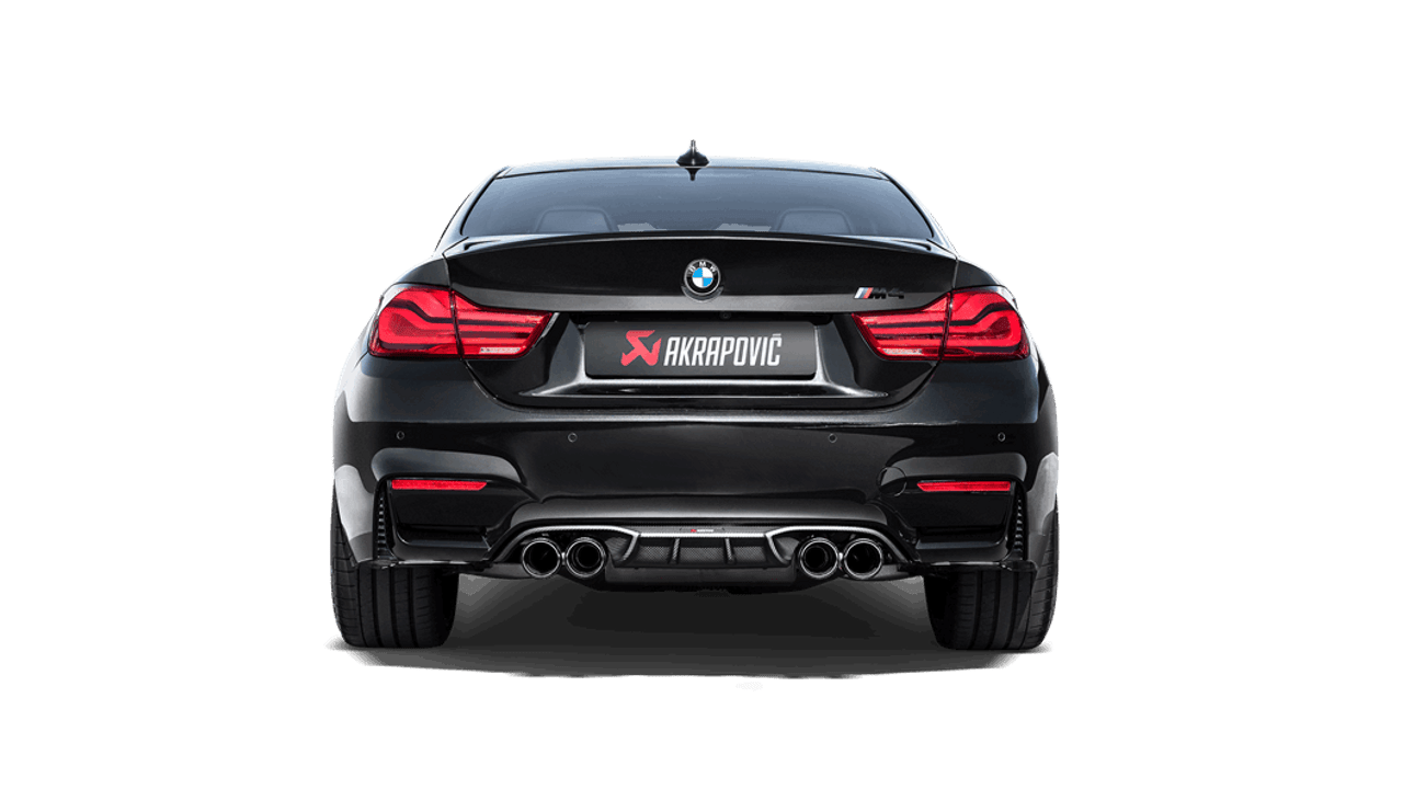 BMW Slip On Line Axle Back Exhaust with Carbon Fiber Tips - Akrapovic S-BM/T/4H