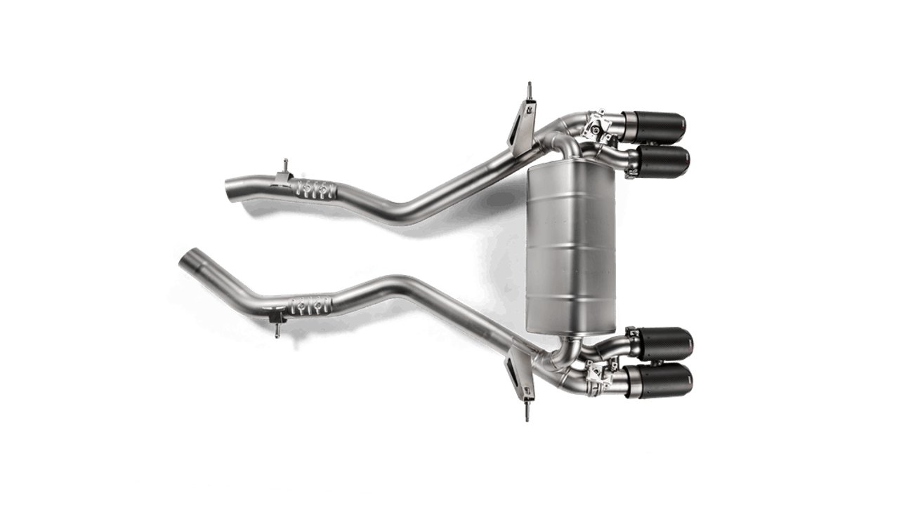 BMW Slip On Line Axle Back Exhaust with Carbon Fiber Tips - Akrapovic S-BM/T/4H