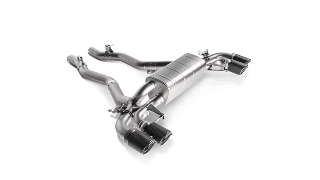 BMW Slip On Line Axle Back Exhaust with Carbon Fiber Tips - Akrapovic S-BM/T/7H