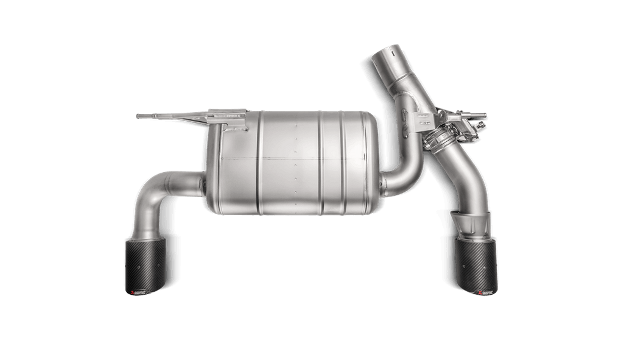 BMW Slip On Line Axle Back Exhaust with Carbon Fiber Tips - Akrapovic S-BM/T/6H