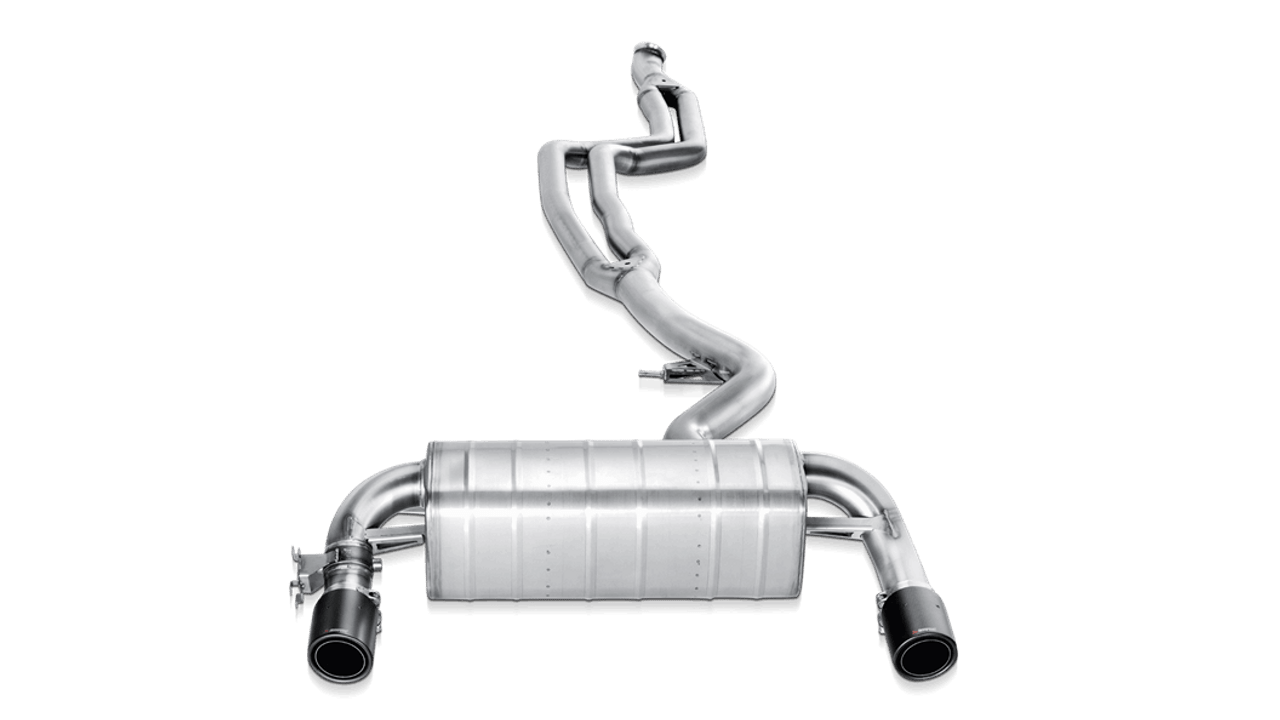 BMW Evolution Line Cat Back Exhaust with Carbon Fiber Tips - Akrapovic MTP-BM/SS/1H