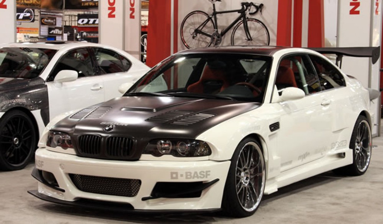 BMW E46 GTR-Style Carbon Fiber Hood - Seibon Carbon HD0105BMWE46M3-GTR 