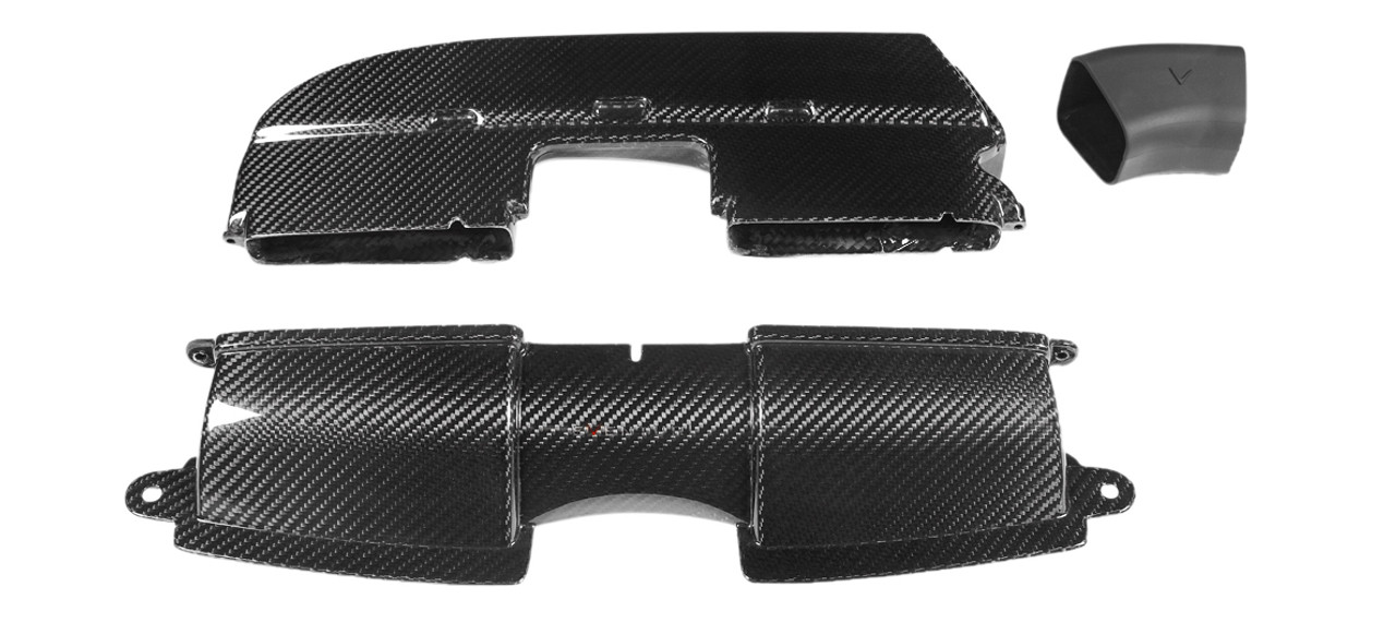 BMW Gloss Black Carbon Fiber Duct Set - Eventuri EVE-E9X-CF-DCT