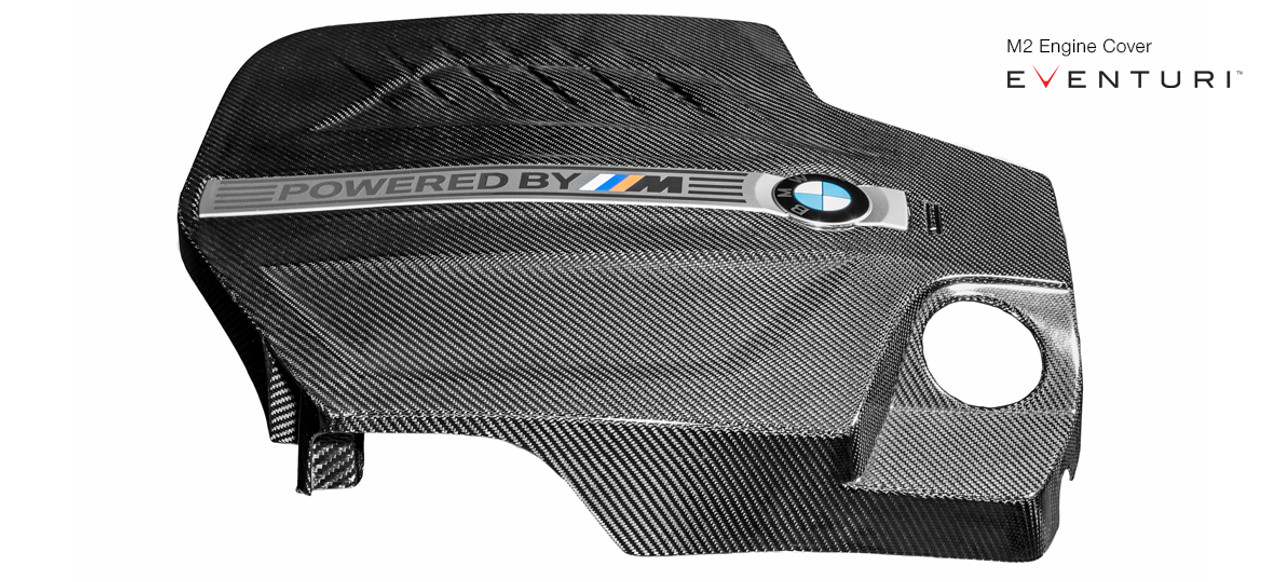 BMW Black Carbon Fiber Engine Cover - Eventuri EVE-N55-ENG