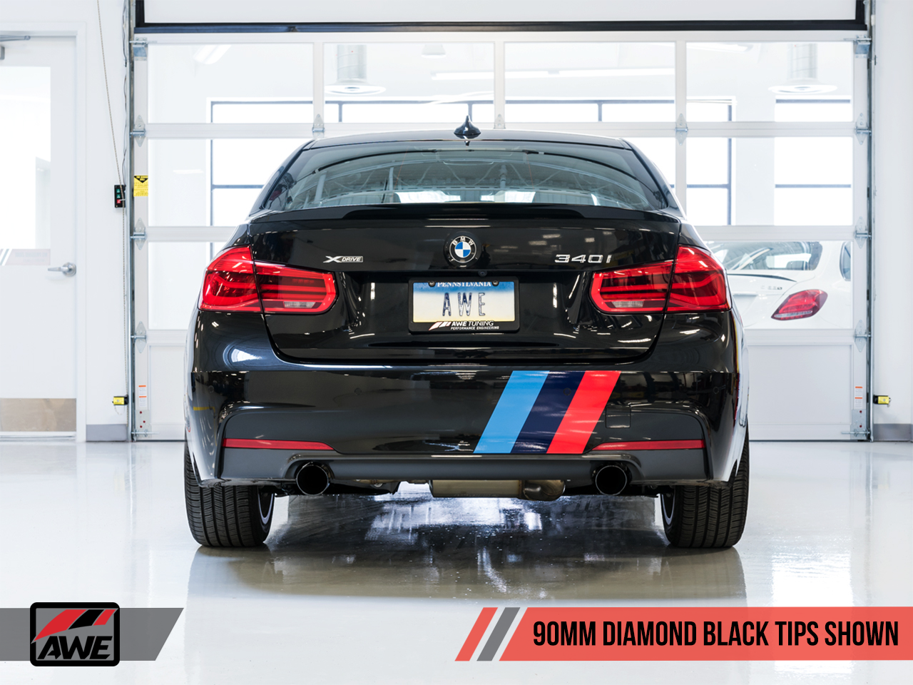 BMW Touring Edition Axle Back Exhaust with Diamond Black Tips - AWE Tuning 3010-33042