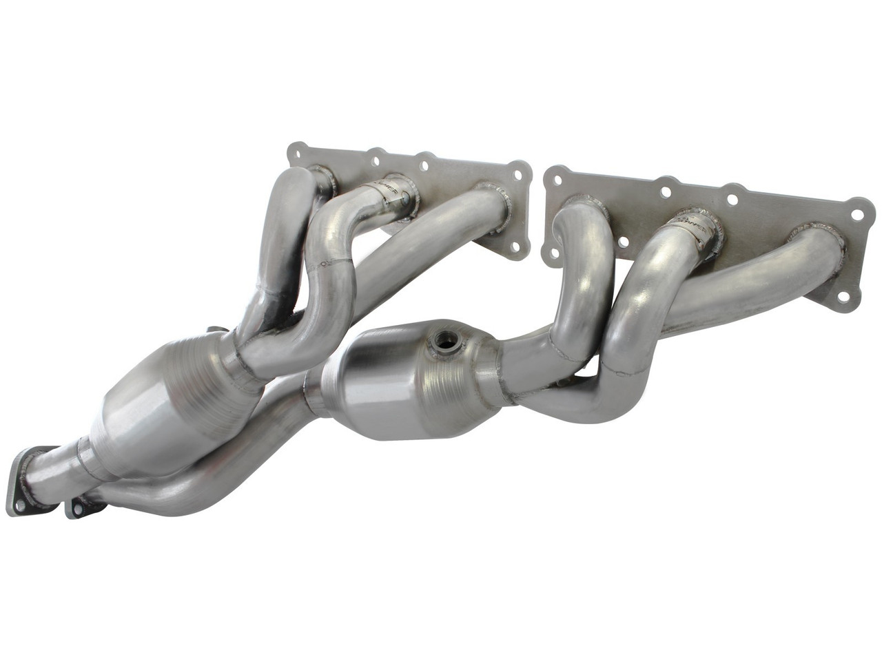 BMW Twisted Steel 304 Stainless Steel Long Tube Header with Cat - aFe POWER 48-36307-1