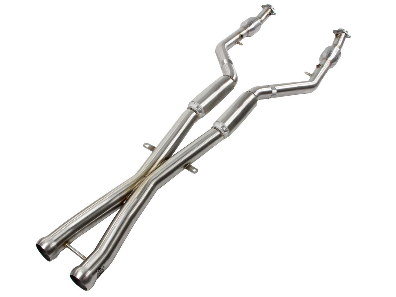 BMW MACH Force-XP X-Pipe 2.5in 304 Stainless Steel with Cat & Resonator - aFe POWER 49-36321-1