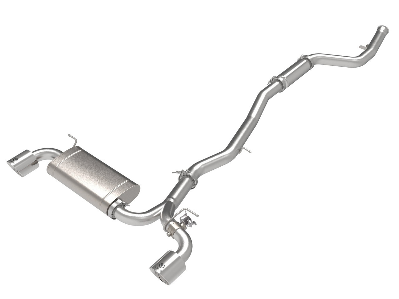 Toyota Takeda 2.5" to 3" 304 Stainless Steel Cat-Back Exhaust System w/ Polished Tip - aFe POWER 49-36050-P