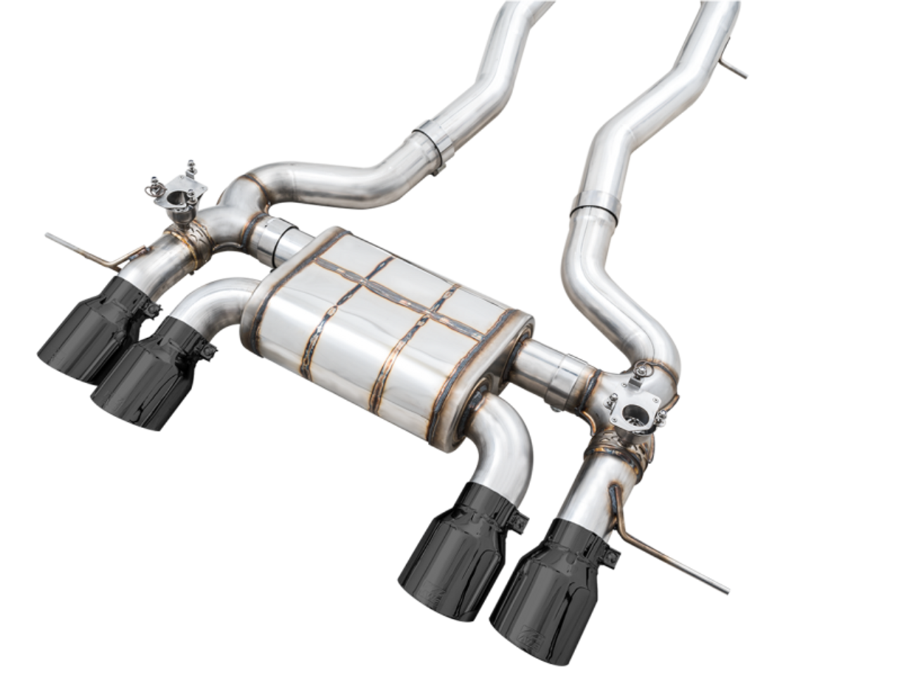 BMW Switch Path Cat Back Exhaust with Diamond Black Tips - AWE Tuning 3025-42480