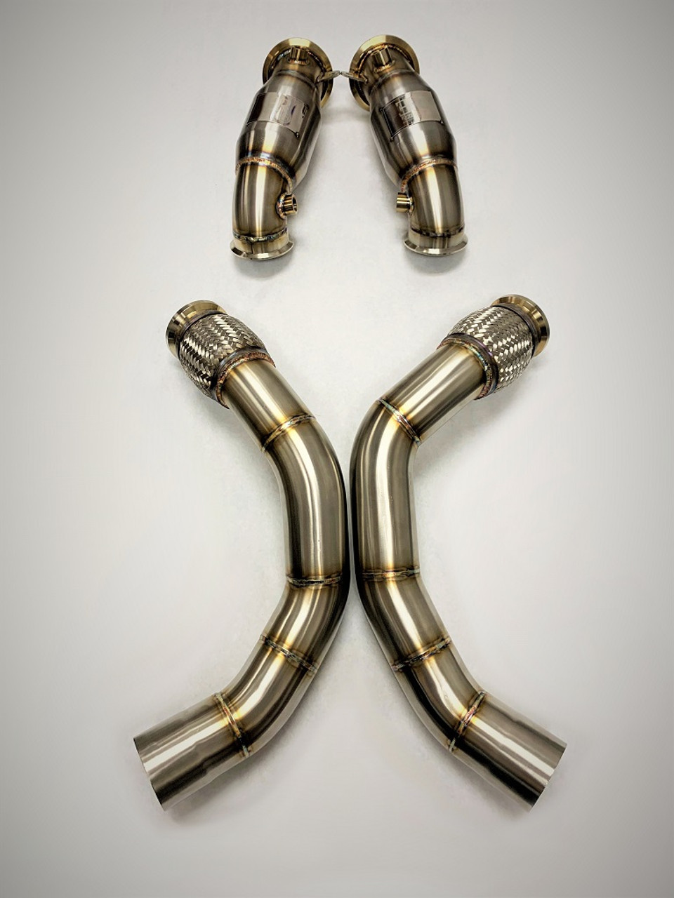 BMW Sport Series High Flow Catted Downpipes - Evolution Racewerks BM-EXH026C