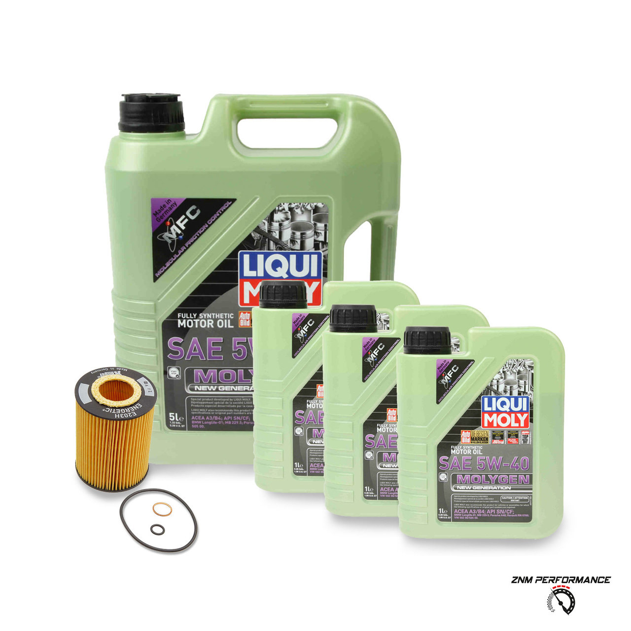 BMW 5W-40 Molygen Oil Change Kit - Liqui Moly 11427511161LM3