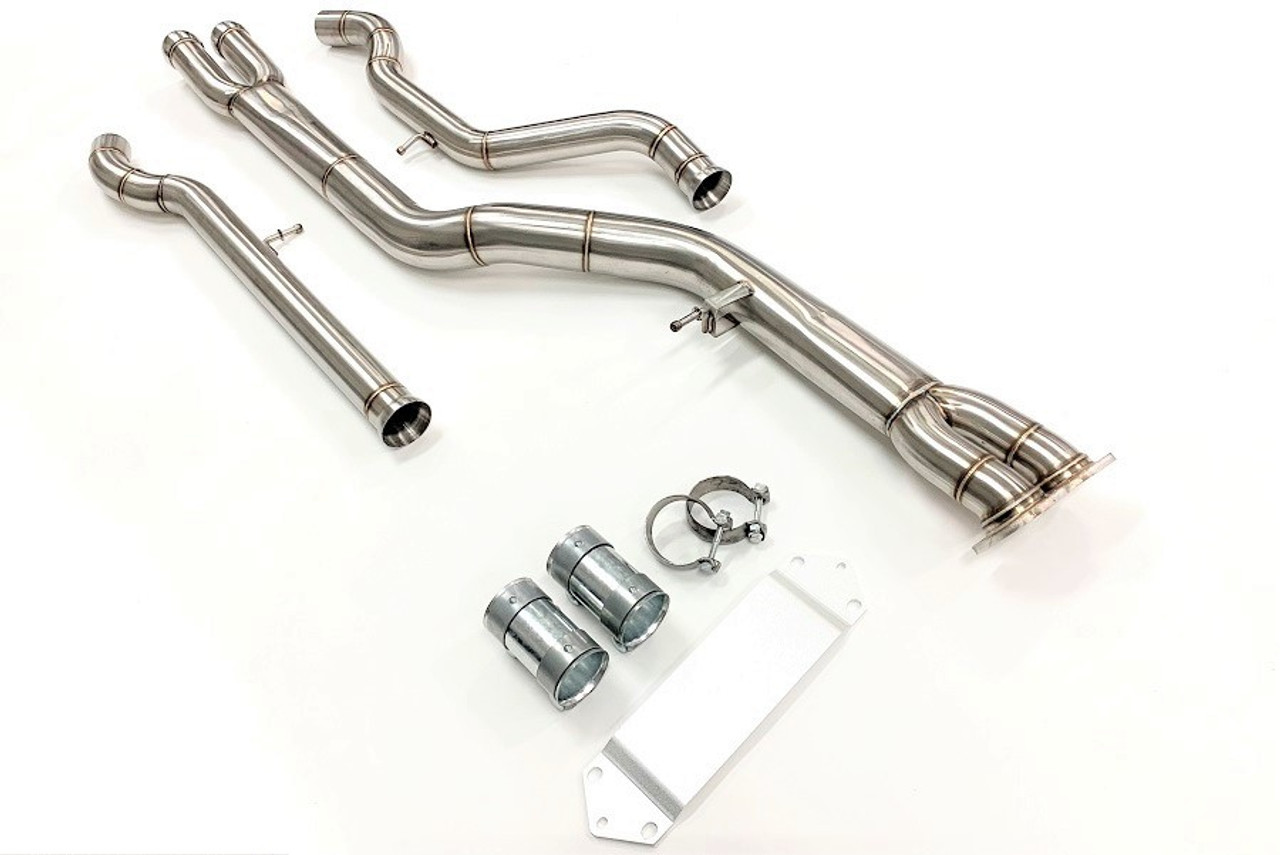 BMW S55 Single Midpipe with Brace - Mastery of Art & Design MAD-031