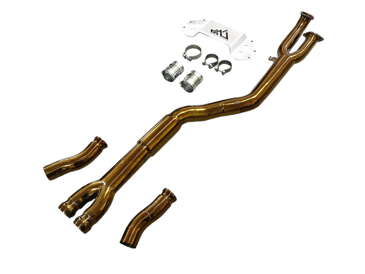 BMW G8X S58 Resonated Titanium Single Midpipe - Mastery of Art and Design MAD-097