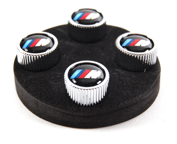 BMW M Logo Valve Stem Cap (Set of 4) Genuine BMW 36110421543 ZNM Performance