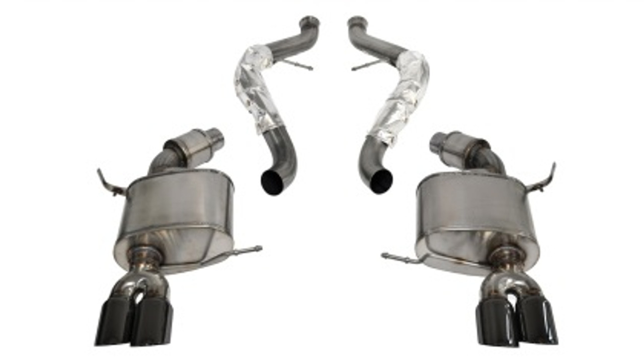 BMW Sport Cat Back Exhaust with Black Tips - Corsa 14569BLK