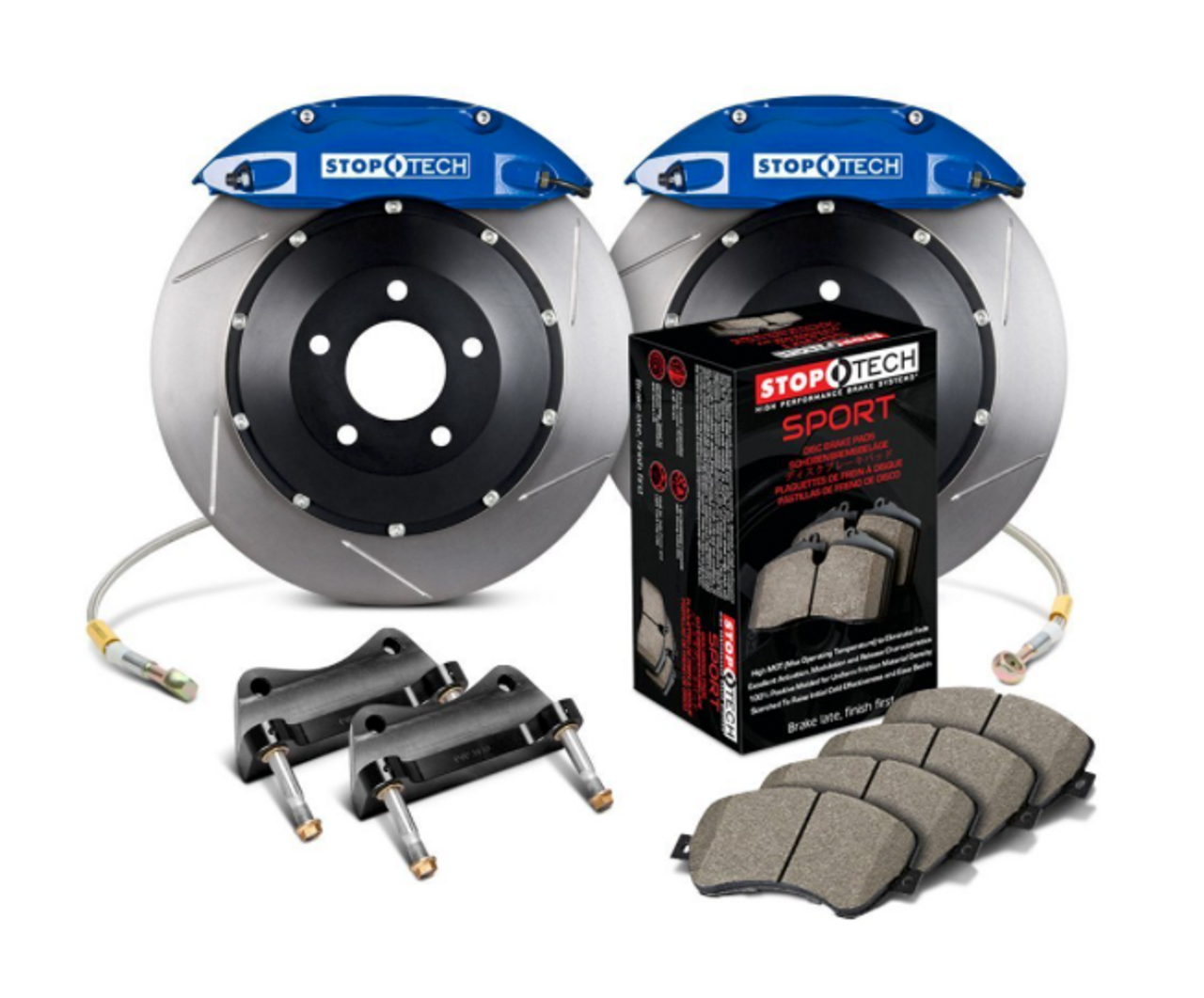 BMW Rear Blue 4 Piston Big Brake Kit - StopTech 83.137.0047.21