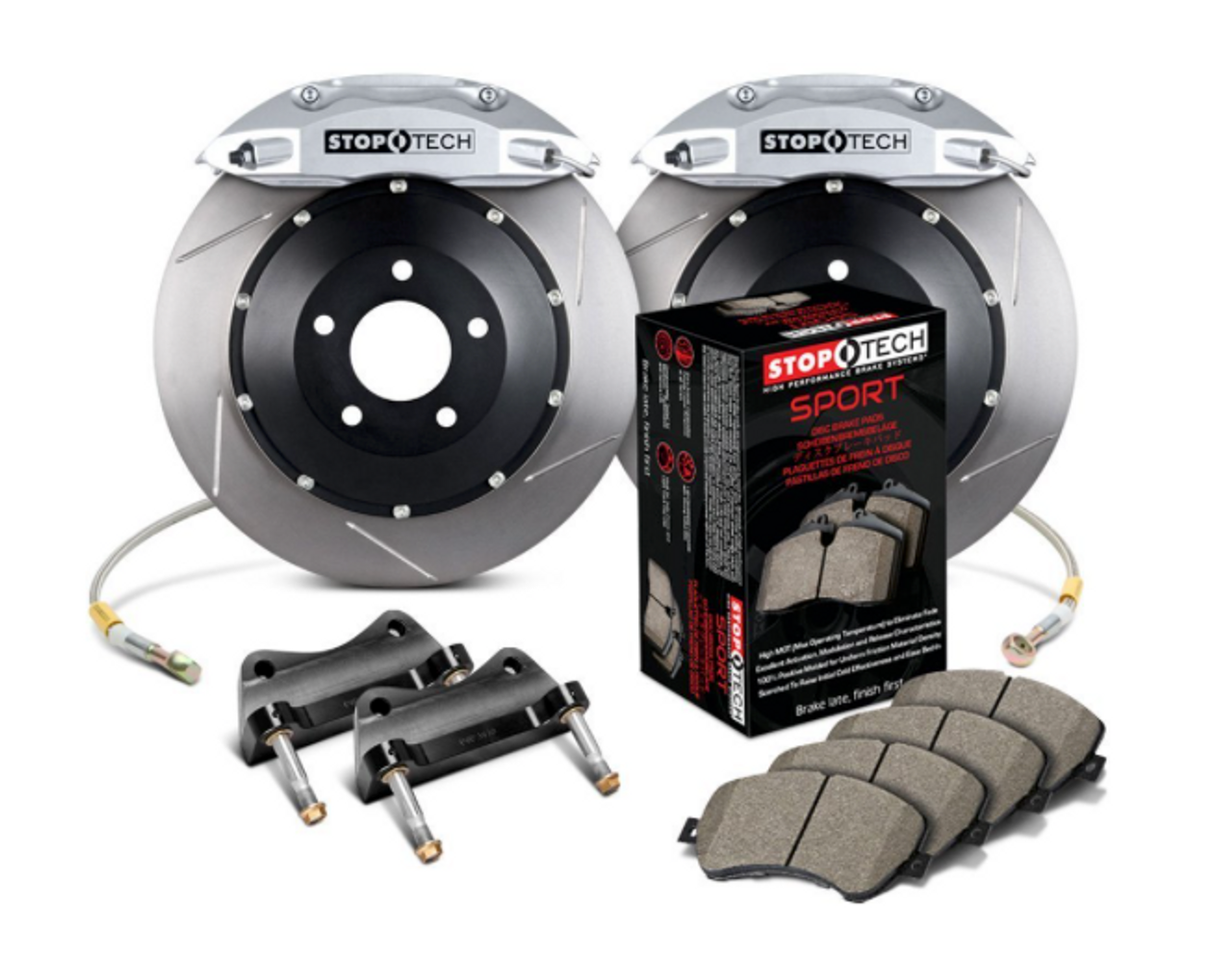 BMW Rear Silver 4 Piston Big Brake Kit - StopTech 83.137.0047.61