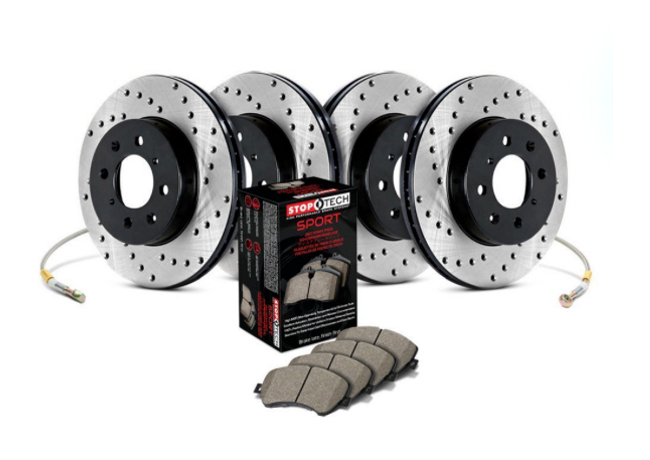 BMW Front and Rear Sport Drilled Brake Kit - StopTech 979.34004