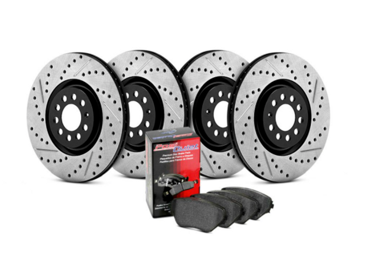 BMW Front and Rear Street Drilled and Slotted Brake Kit - StopTech 935.34005