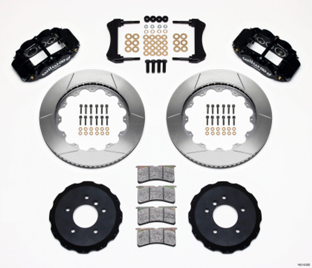 BMW Front Black Forged Narrow Superlite 6R Piston Big Brake Kit - Wilwood 140-9300