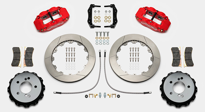 BMW Rear Red Forged Narrow Superlite 4R Big Brake Kit - Wilwood 140-14752-R