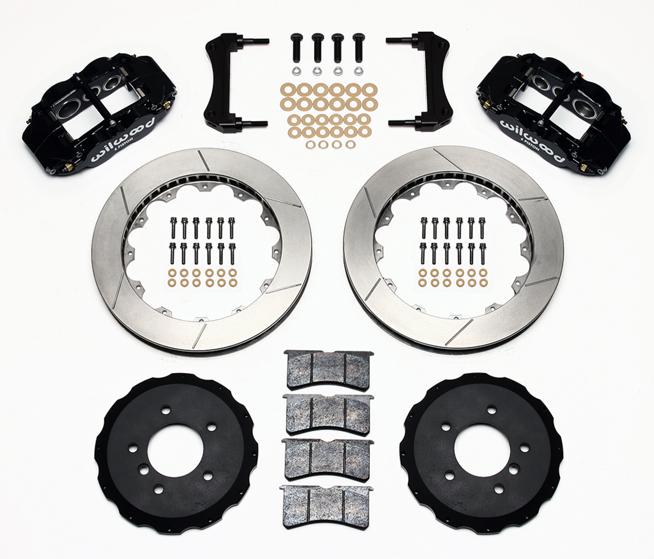 BMW Front Black Forged Narrow Superlite 6R Big Brake Kit - Wilwood 140-8797