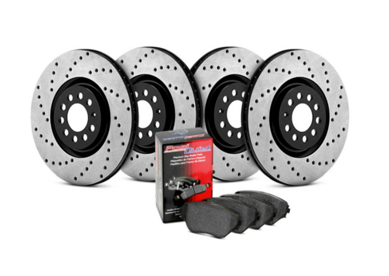 BMW Front and Rear Sport Drilled Brake Kit - StopTech 936.34004
