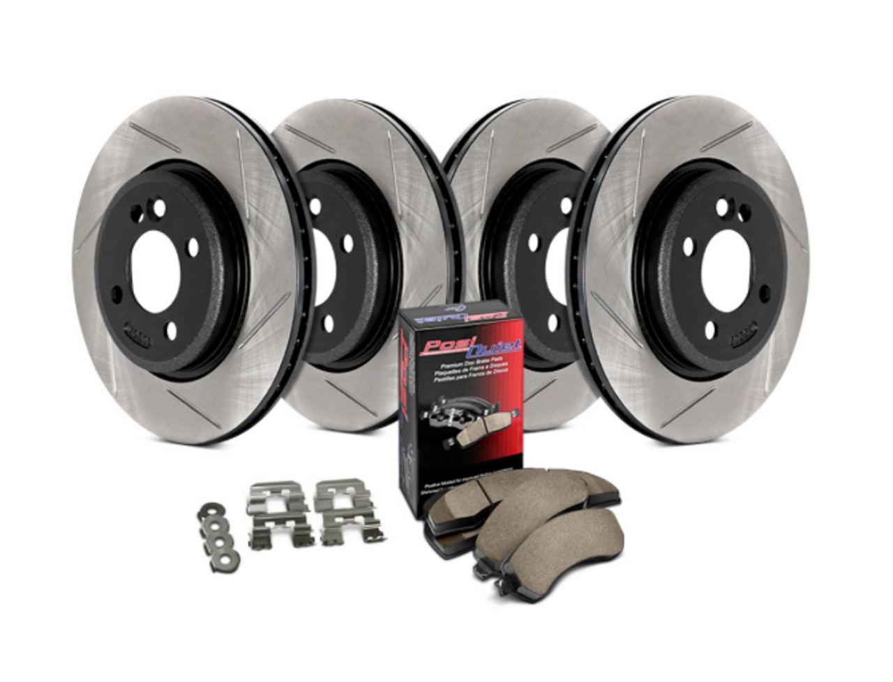 BMW Front and Rear Street Slotted Brake Kit - StopTech 934.34004