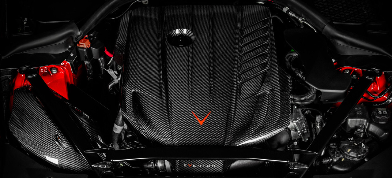 Toyota Supra Black Carbon Fiber Intake - Eventuri EVE-A90-CF-INT