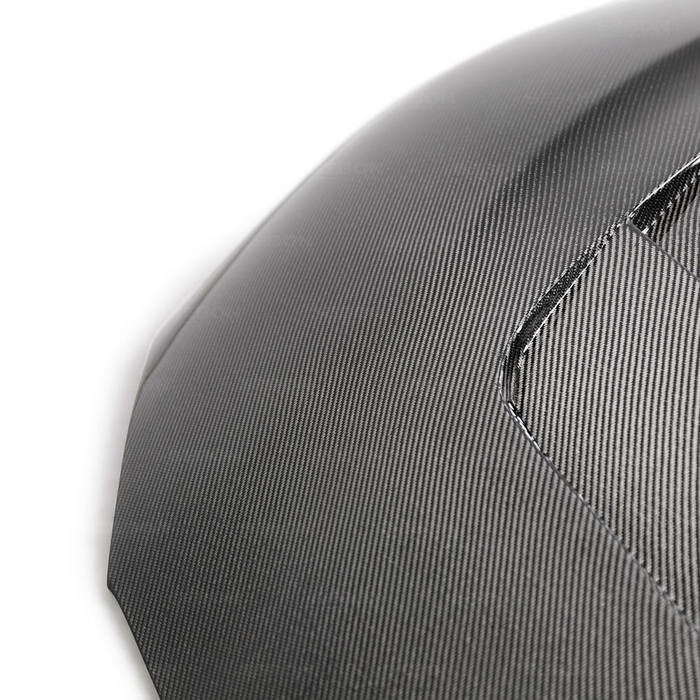 Toyota A90 TSII-Style Double Sided Carbon Fiber Hood - Seibon Carbon HD20TYSUP-TSII-DS