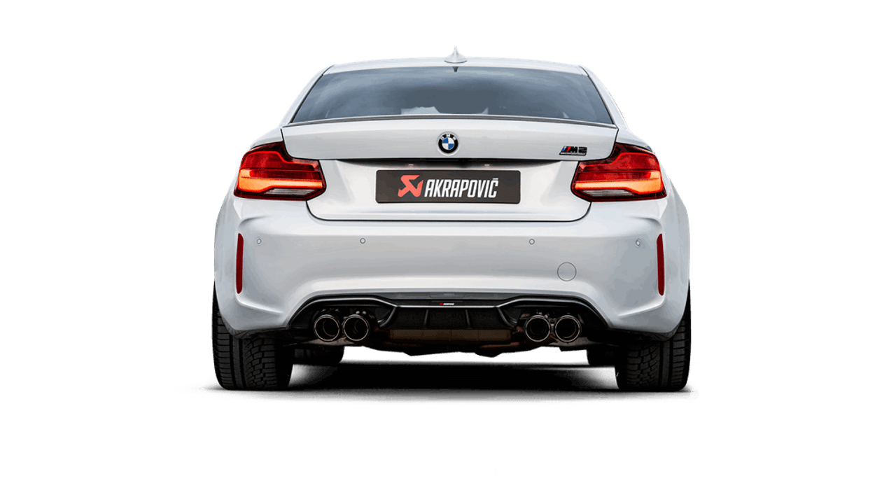 BMW Slip On Line Axle Back Exhaust with Carbon Fiber Tips - Akrapovic S-BM/T/3H