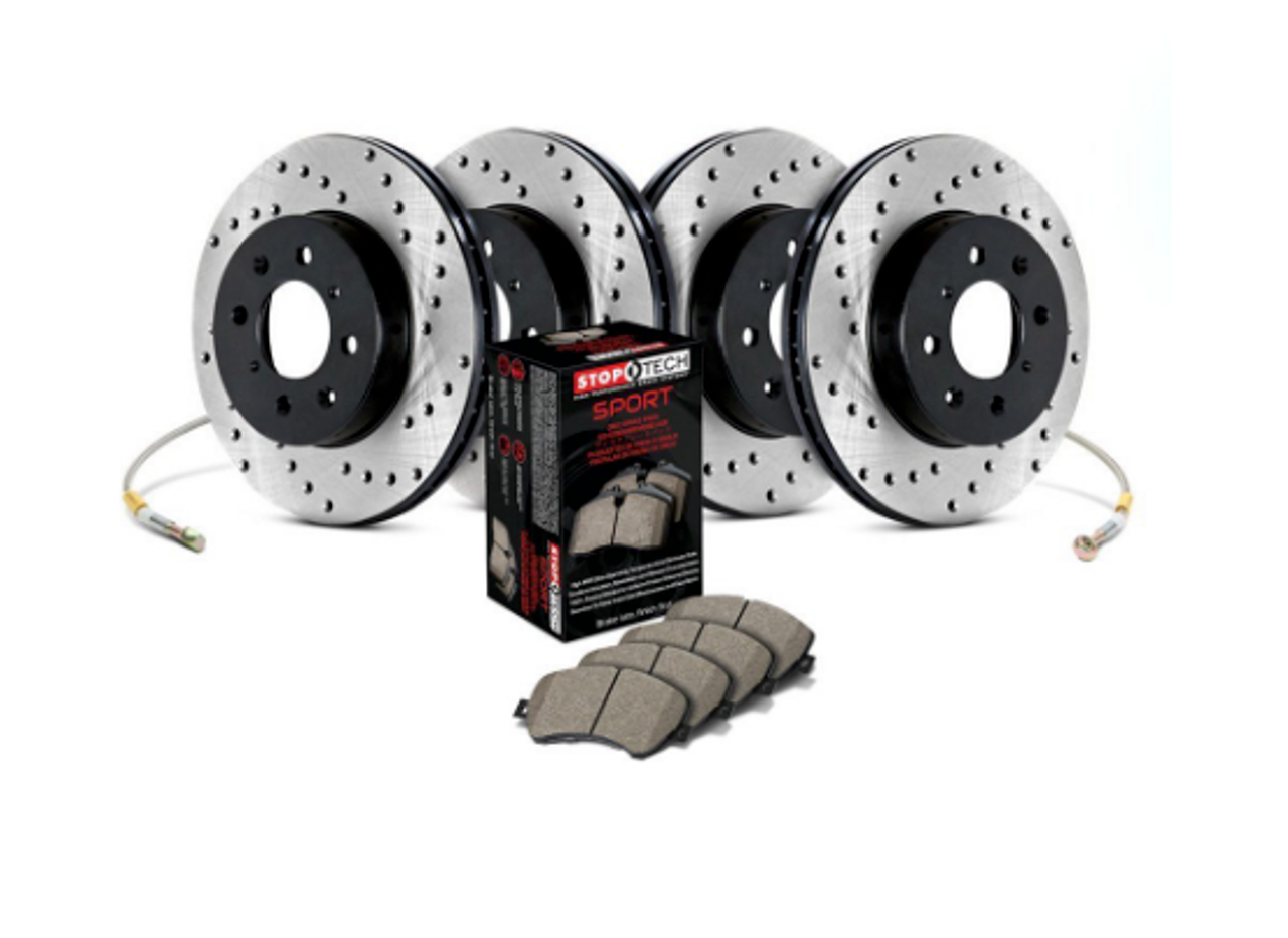 BMW Front and Rear Sport Drilled Brake Kit - StopTech 979.34079