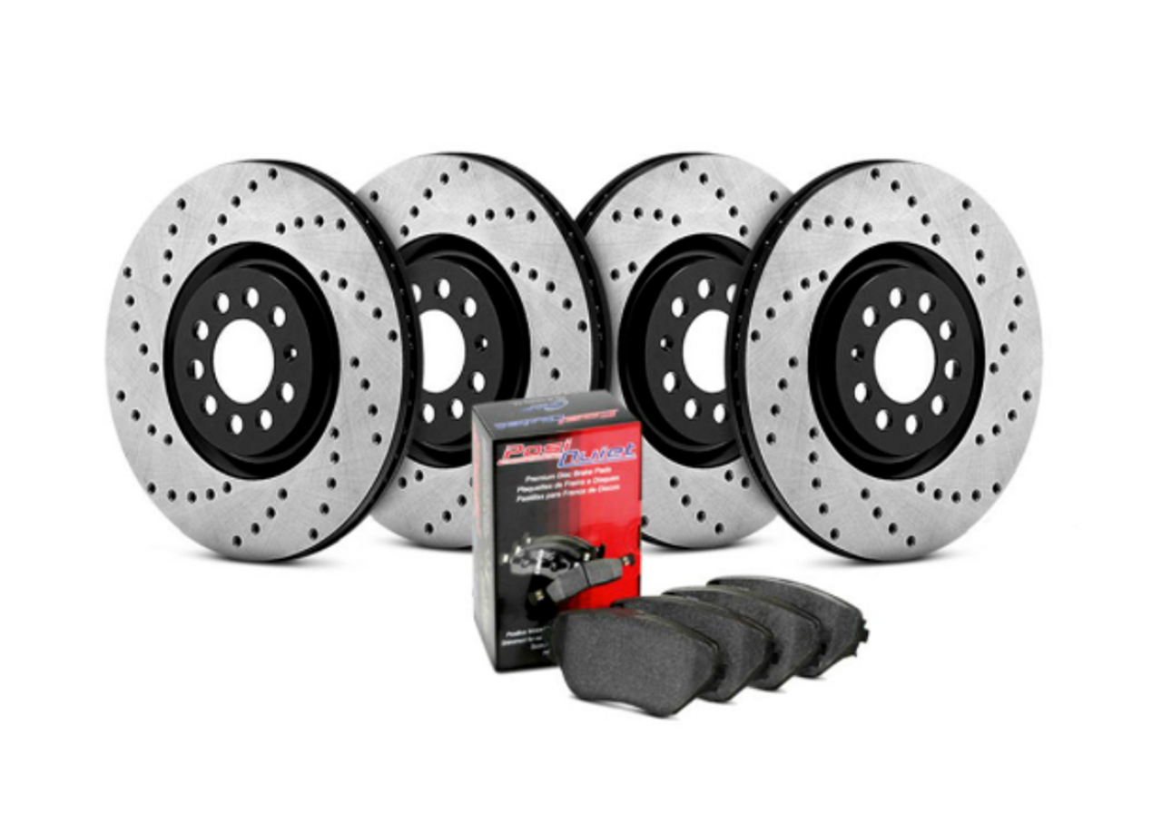 BMW Front and Rear Street Drilled Brake Kit - StopTech 936.34115