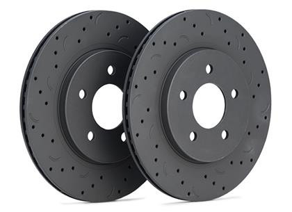 BMW Front Talon Drilled and Slotted Brake Rotors - Hawk Performance HTC4869