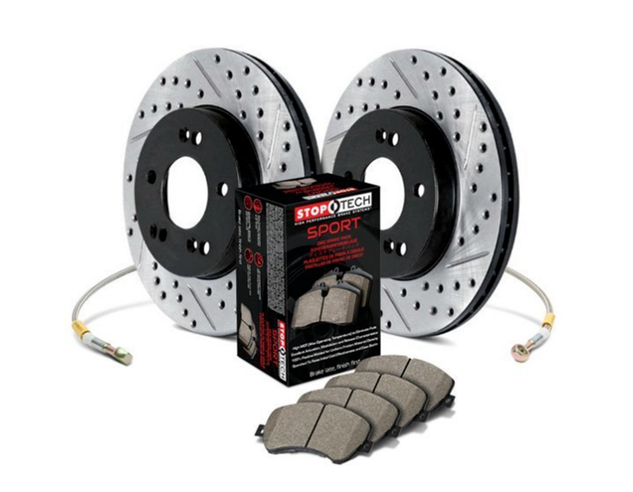 BMW Rear Sport Drilled and Slotted Brake Kit - StopTech 978.34075R