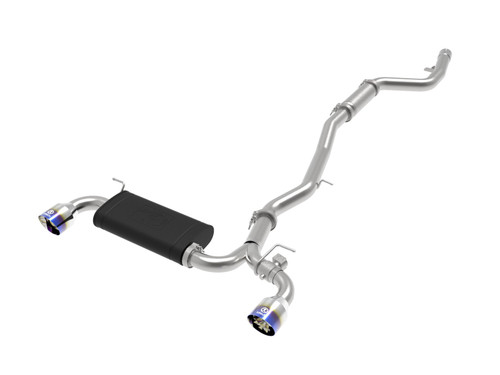 Toyota Takeda 3" to 2.5" 304 Stainless Steel Cat-Back Exhaust w/ Blue Flame Tip - aFe POWER 49-36043-L