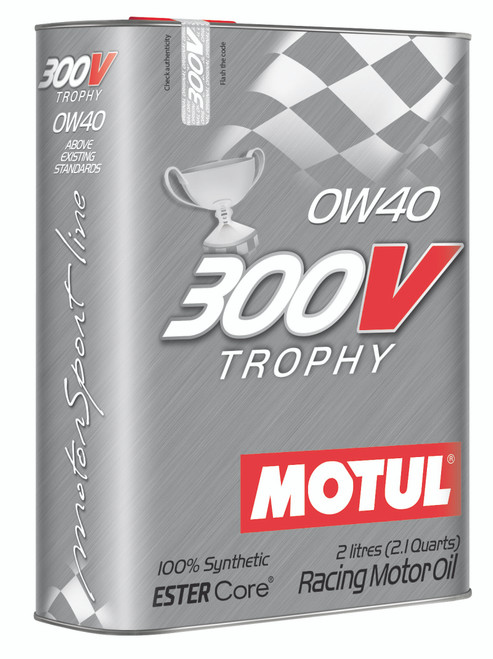 Motul 300V 0W-40 Synthetic Trophy Engine Oil (2L) - Motul 104240