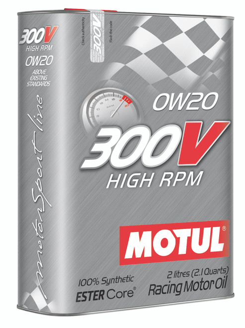 Motul 300V 0W-20 Synthetic Racing Engine Oil (2L) - Motul 110813