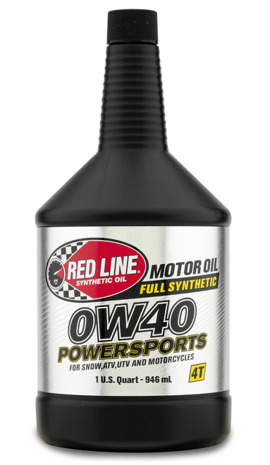Red Line 0W-40 Powersports Synthetic Oil (1QT) - Red Line 42204