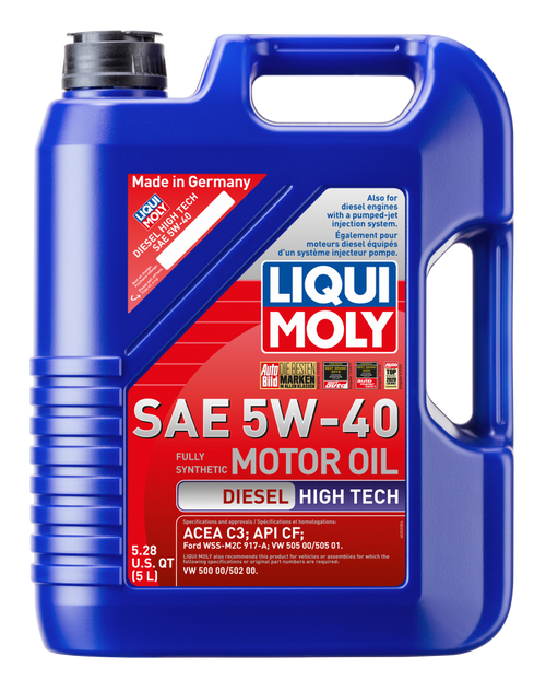 Liqui Moly 5W-40 Diesel High Tech Engine Oil (5L) - Liqui Moly LM2022