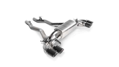 BMW Slip On Line Axle Back Exhaust with Carbon Fiber Tips - Akrapovic S-BM/T/7H