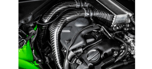 BMW Black Carbon Fiber Chargepipe - Eventuri EVE-S55-CF-CHG