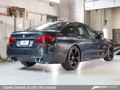 BMW Touring Edition Axle Back Exhaust with Chrome Silver Tips - AWE Tuning 3015-42062